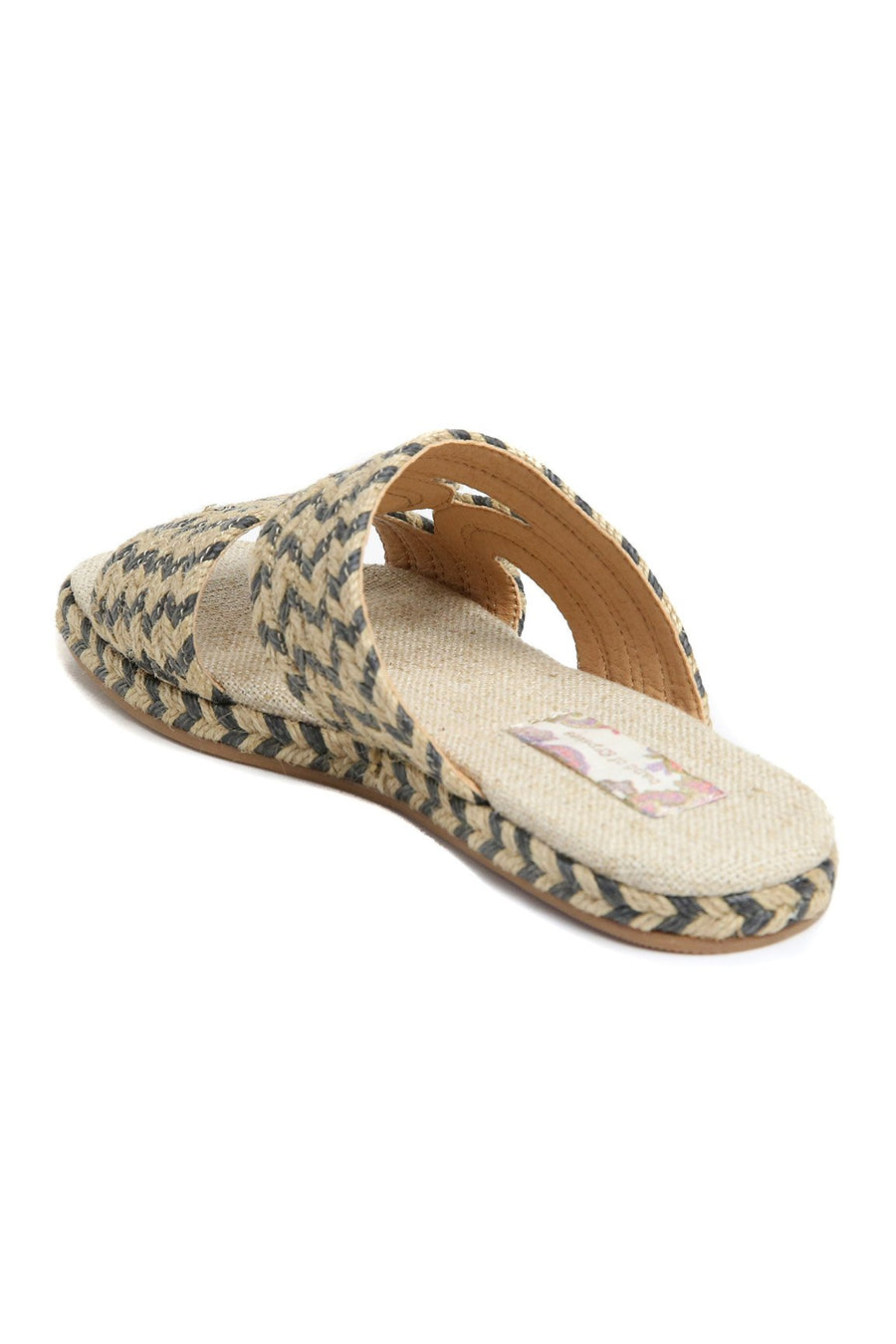 Playa Natural Black Braided Jute Slide Sandal Master
