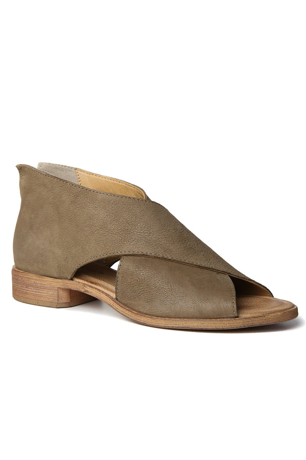 Venice Taupe Leather Wrap Sandal